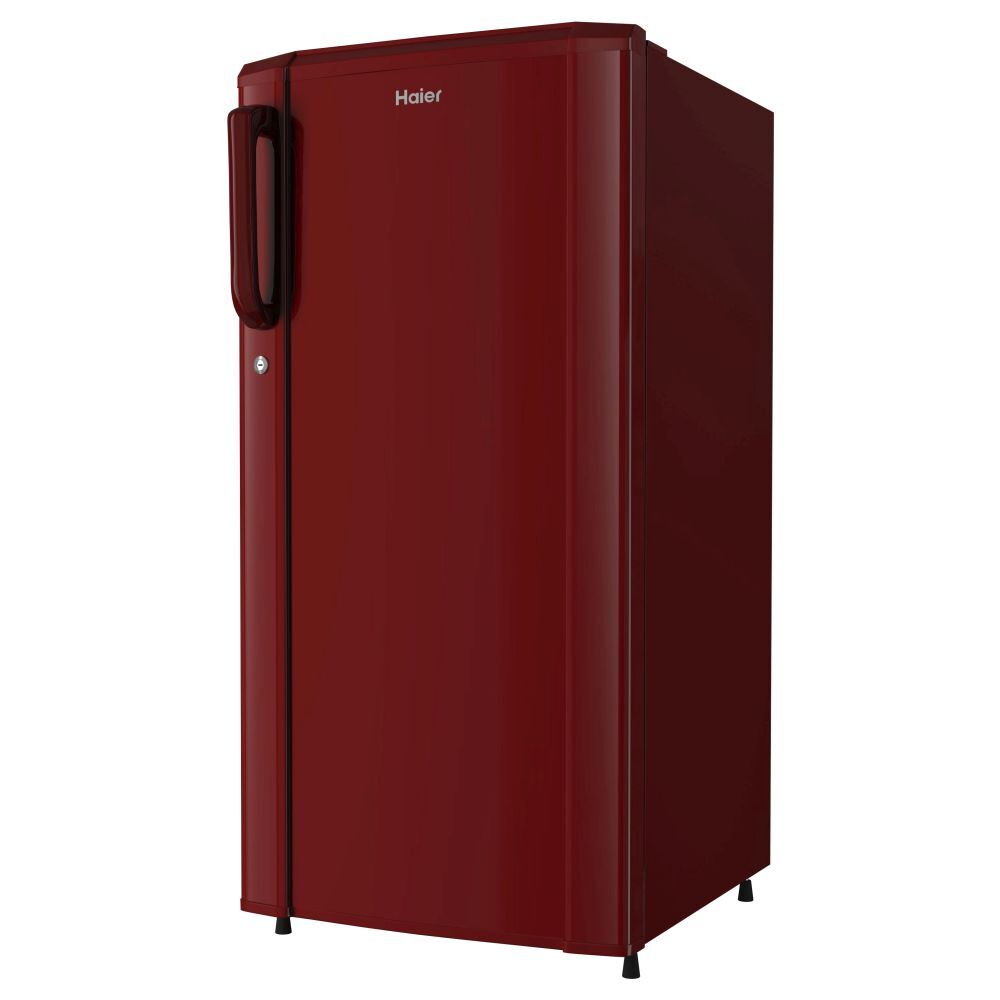 Haier Refrigerator 185 Litre 2 Star Direct Cool Single Door   (HRD-2062BBR-N-P Red Mono, Stabilizer Free Operation)(493715147)