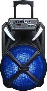 Jack Martin T-15 DX| WOOFER 15"| Karaoke|2 Wireless Mics| TWS|Trolley | AUX USB FM | RMS 45 W Bluetooth Party Speaker  (Black, Stereo Channel)