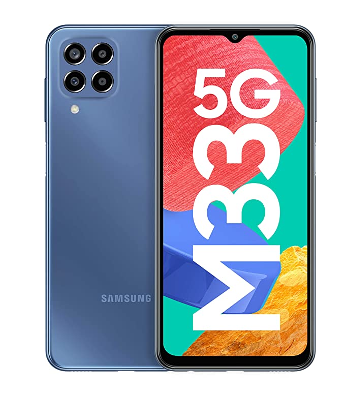 Mobile phone Samsung Galaxy M33 5G (Deep Ocean Blue, 6GB, 128GB Storage) | 6000mAh Battery | Upto 12GB RAM with RAM Plus