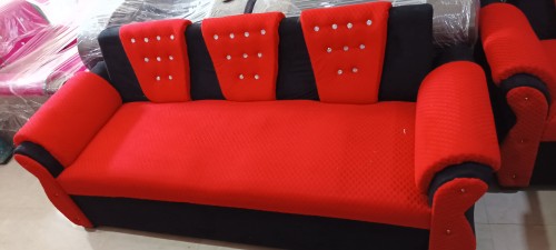 5 SITTER SOFA CHAKO MODEL RED/ BLACK MIX (COLOR)