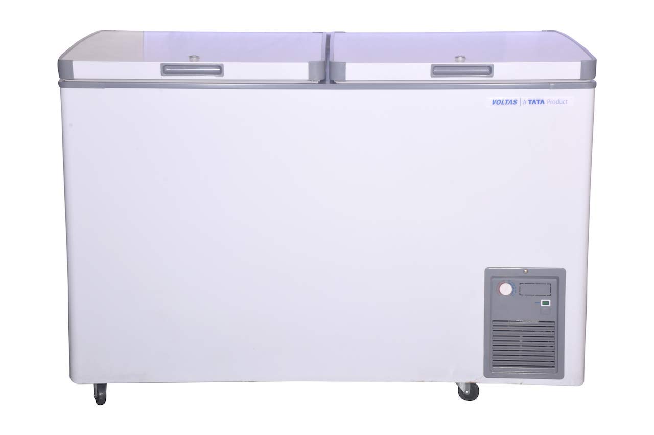 Voltas CF HT 320 DD P Double Door Deep Freezer, 320 Liters, White