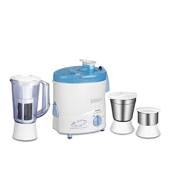 Philips  500-Watt 3 Jar Juicer Mixer Grinder with Fruit Filter (Blue)